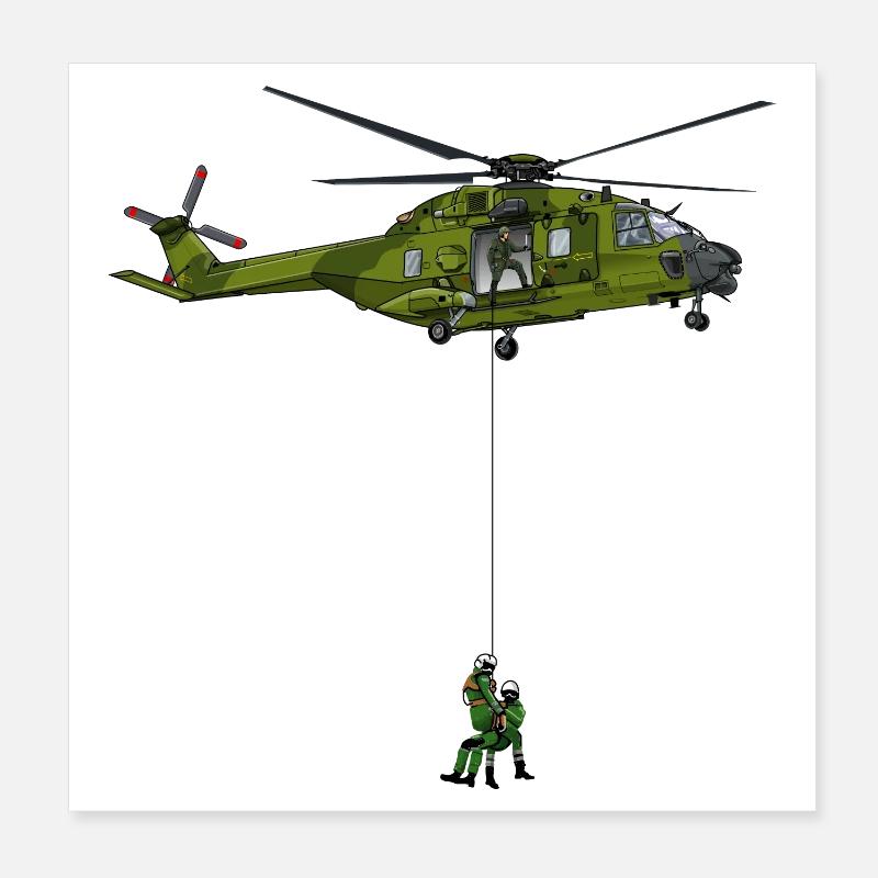 Helicopters in action Poster 8" x 8" (20x20 cm)