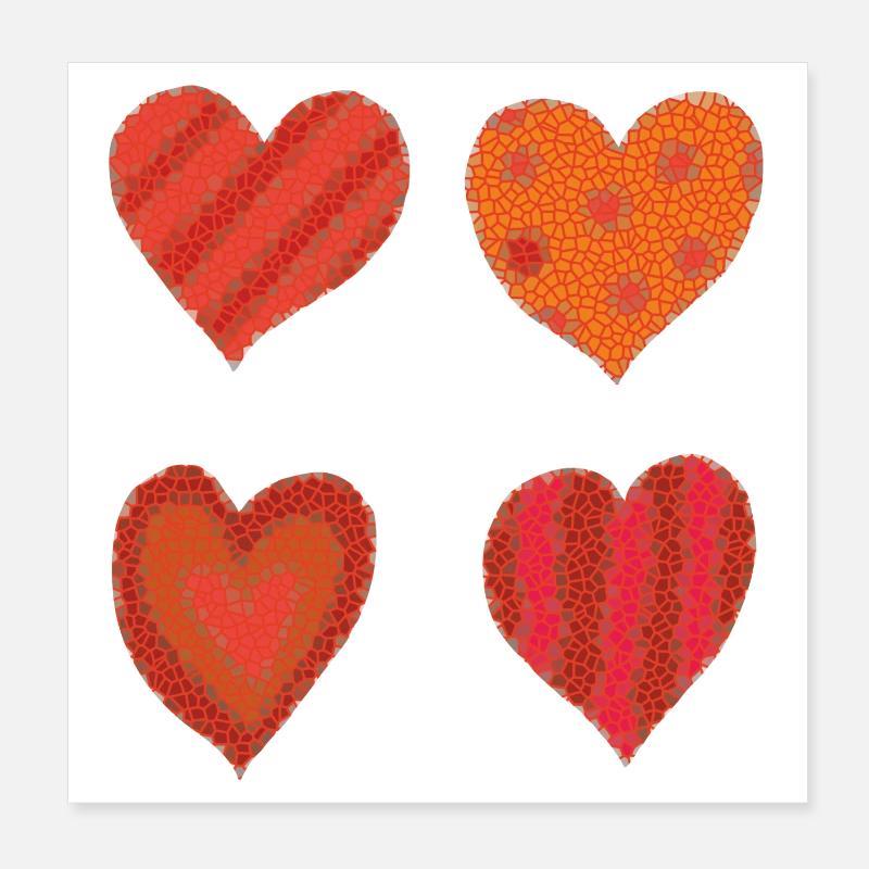 Variations cardiaques Poster 20 x 20 cm