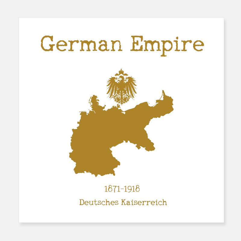 German Empire - Poster 20x20 cm - Weiß