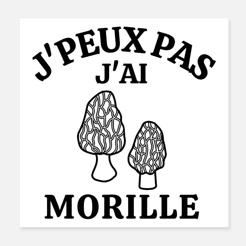 morille, ramasser des champignons, champignon Poster 20 x 20 cm