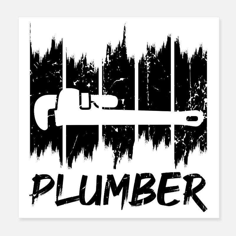 Plumber Poster 8" x 8" (20x20 cm)