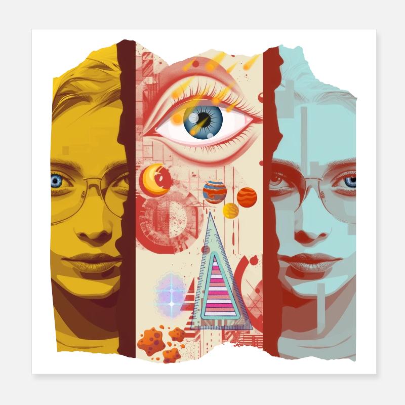 Modern Art Design Poster 8" x 8" (20x20 cm)