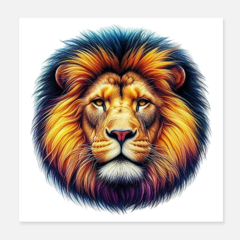 Löwe Poster 20x20 cm