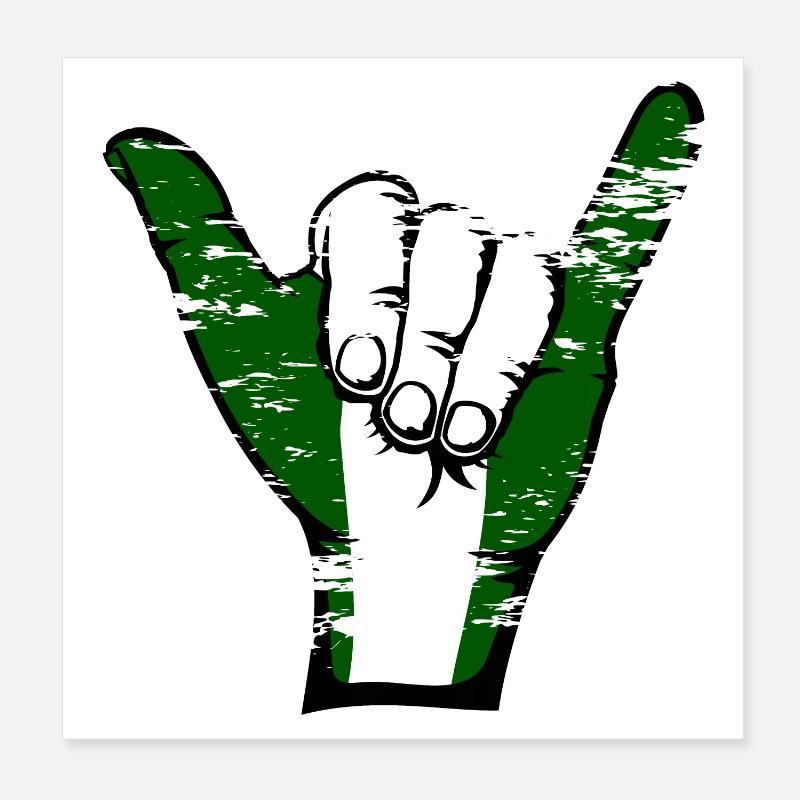Drapeau du Nigeria Symbole de surf utilisé Poster 20 x 20 cm