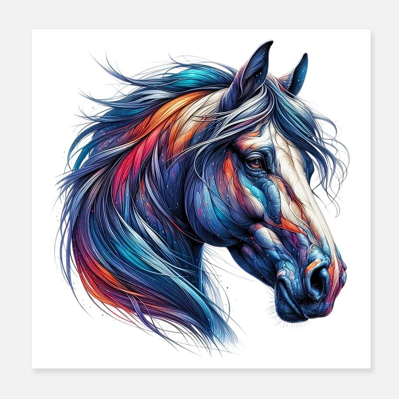 Cheval Poster 20 x 20 cm