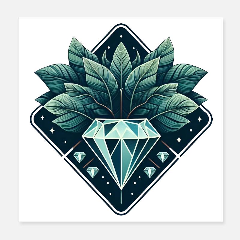 Blooming Diamond Poster 8" x 8" (20x20 cm)