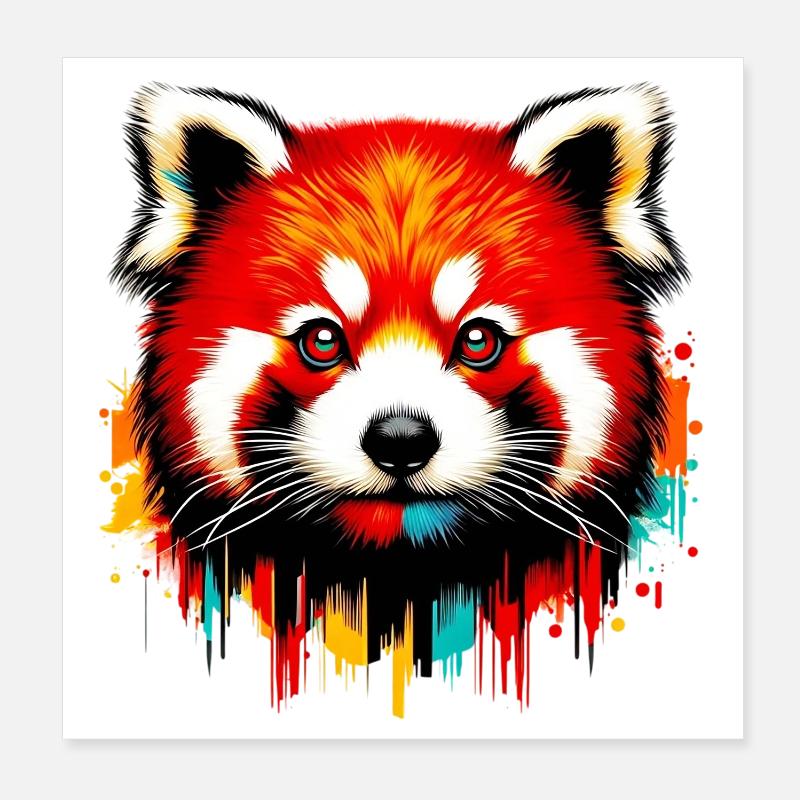 Kleiner Panda Poster 20x20 cm