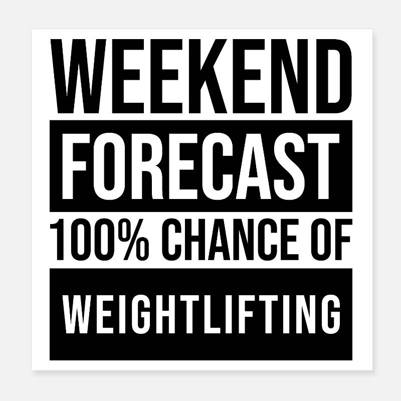 Gewichte Poster 20x20 cm