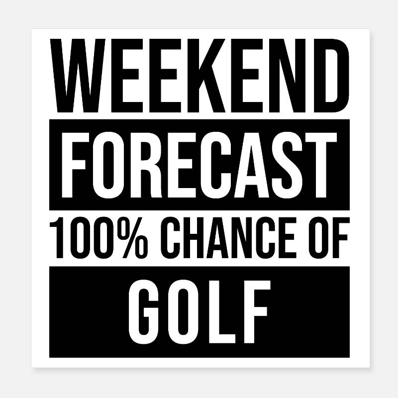 Golf Poster 8" x 8" (20x20 cm)