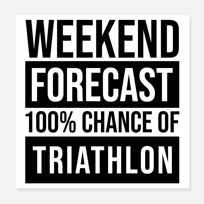 Triathlon Poster 20x20 cm