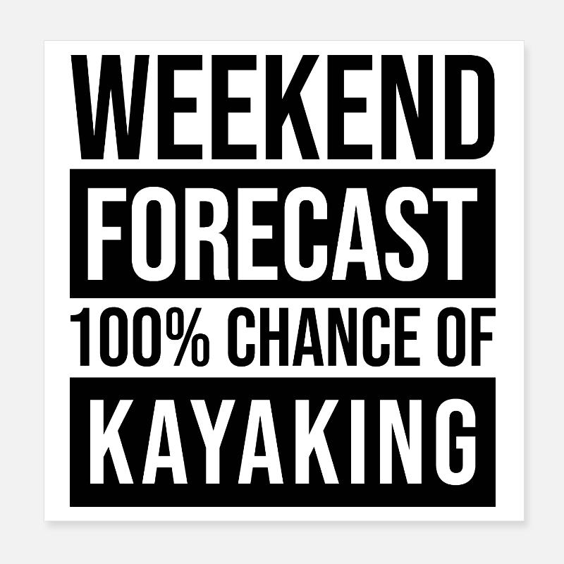 Kayaking Poster 8" x 8" (20x20 cm)