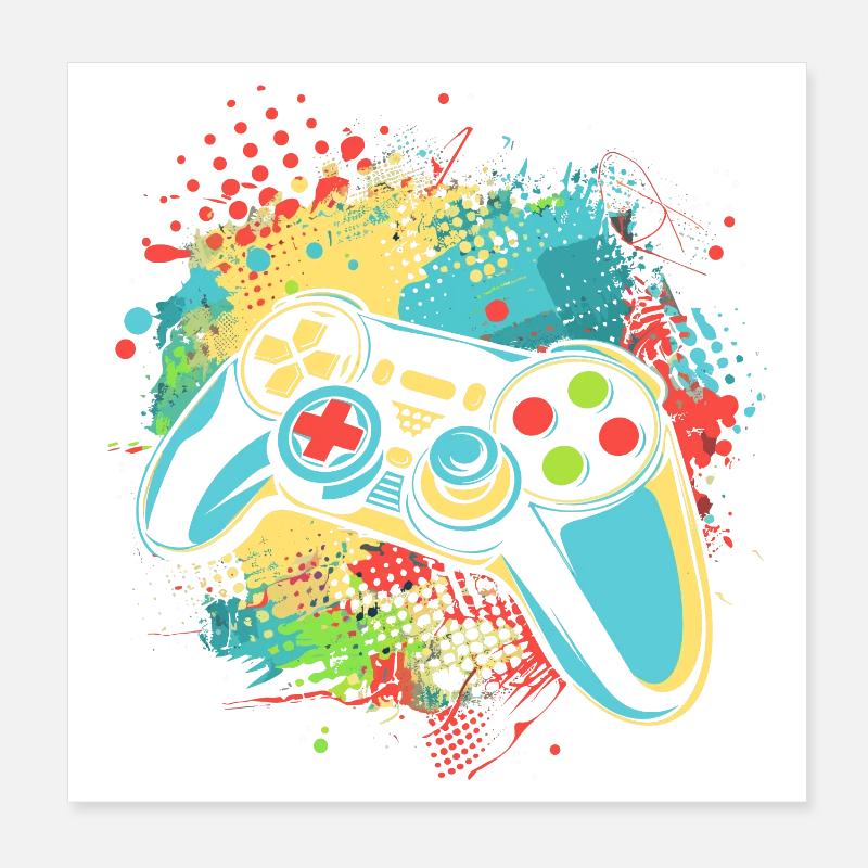 Manette de jeu Poster 20 x 20 cm
