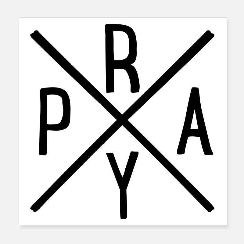 prier Poster 20 x 20 cm