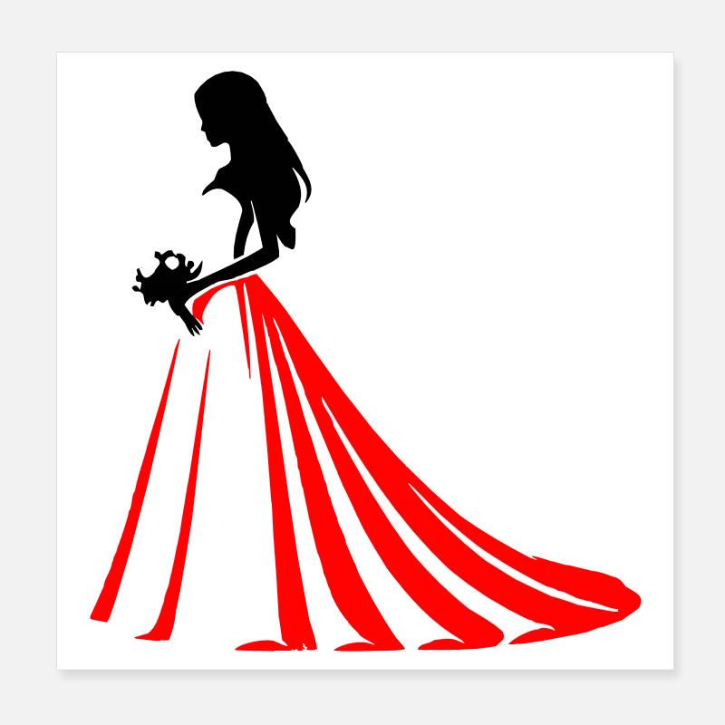 Mariée Poster 20 x 20 cm