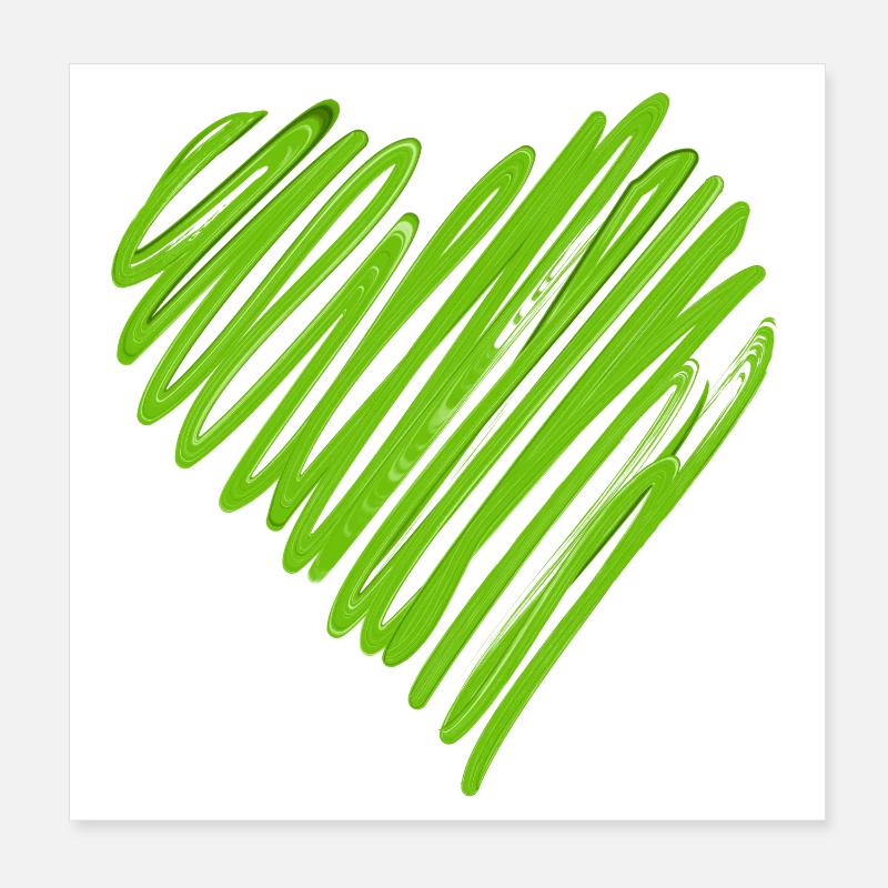 Powerful heart Poster 8" x 8" (20x20 cm)