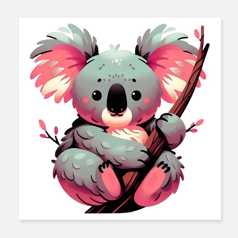 Koala Poster 20 x 20 cm