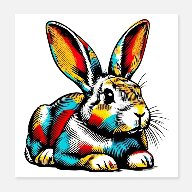 Lapin Poster 20 x 20 cm