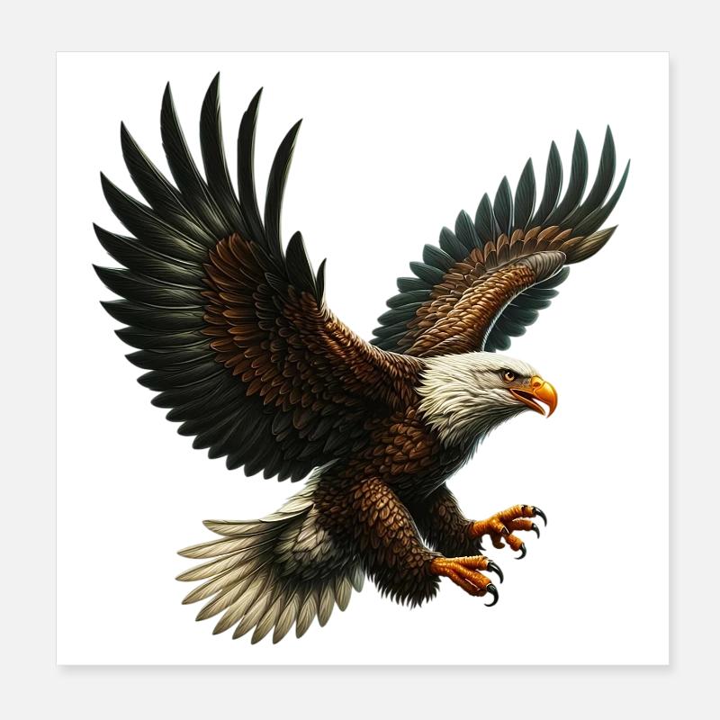 Eagle Poster 8" x 8" (20x20 cm)