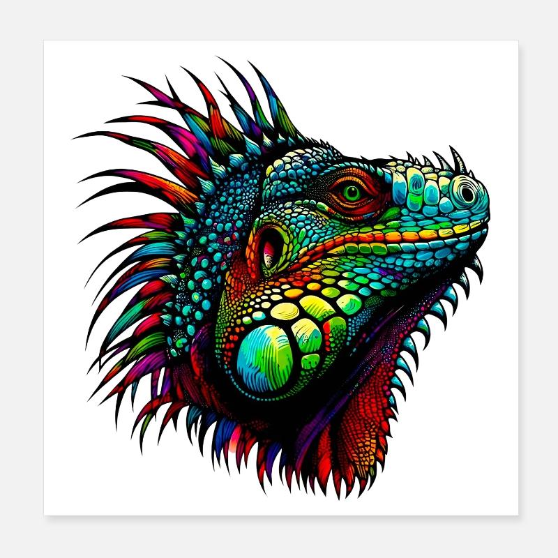 Leguan Poster 20x20 cm