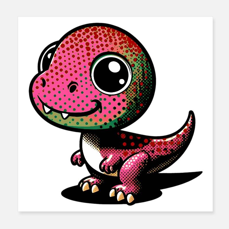 Dinosaure Poster 20 x 20 cm