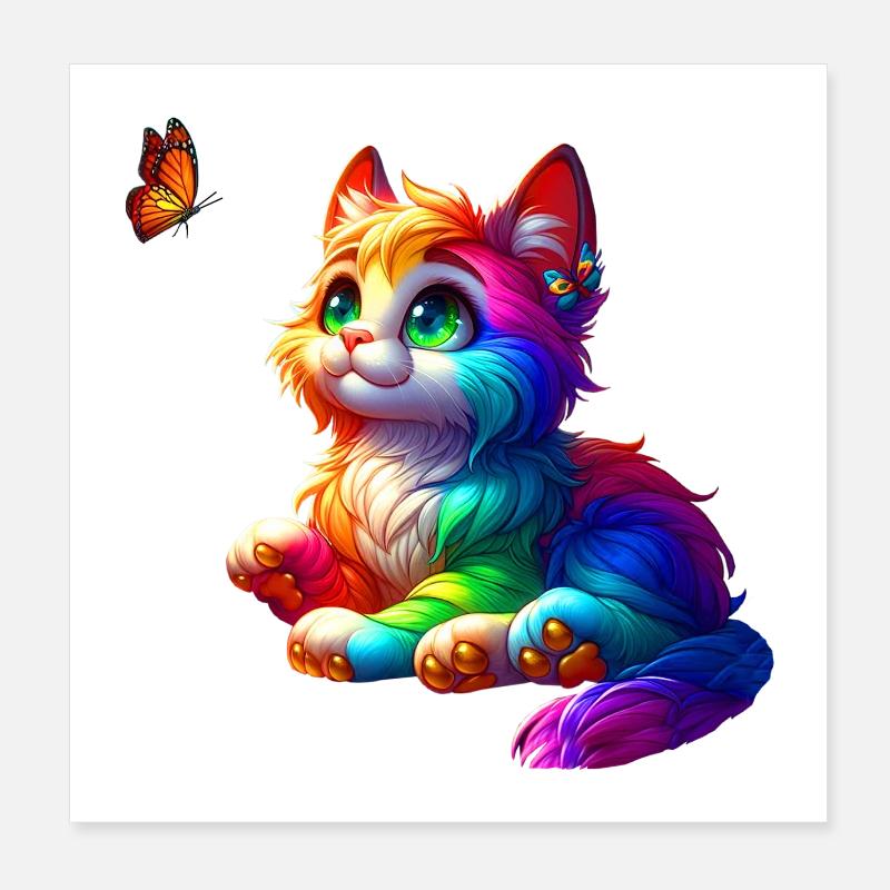 Katzen (02) Poster 20x20 cm