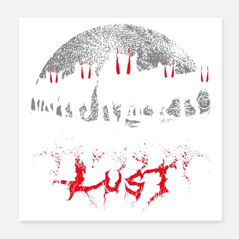 Meute de loups Soif de sang Poster 20 x 20 cm
