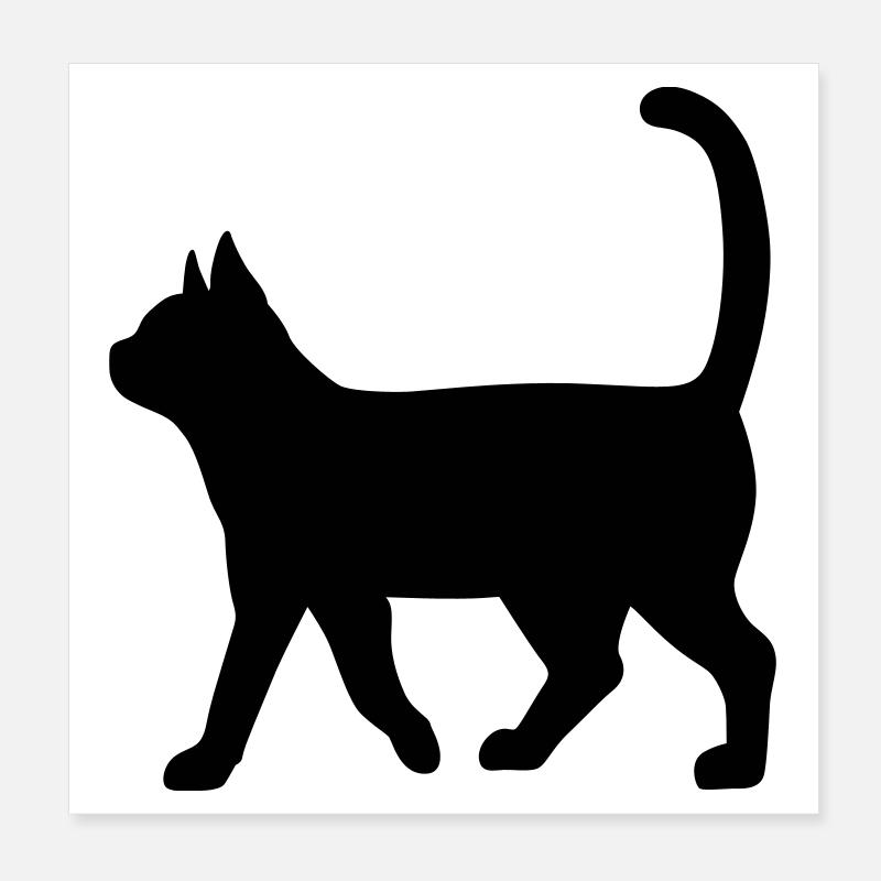 Silhouette teckel – Motif chien classique Poster 20 x 20 cm