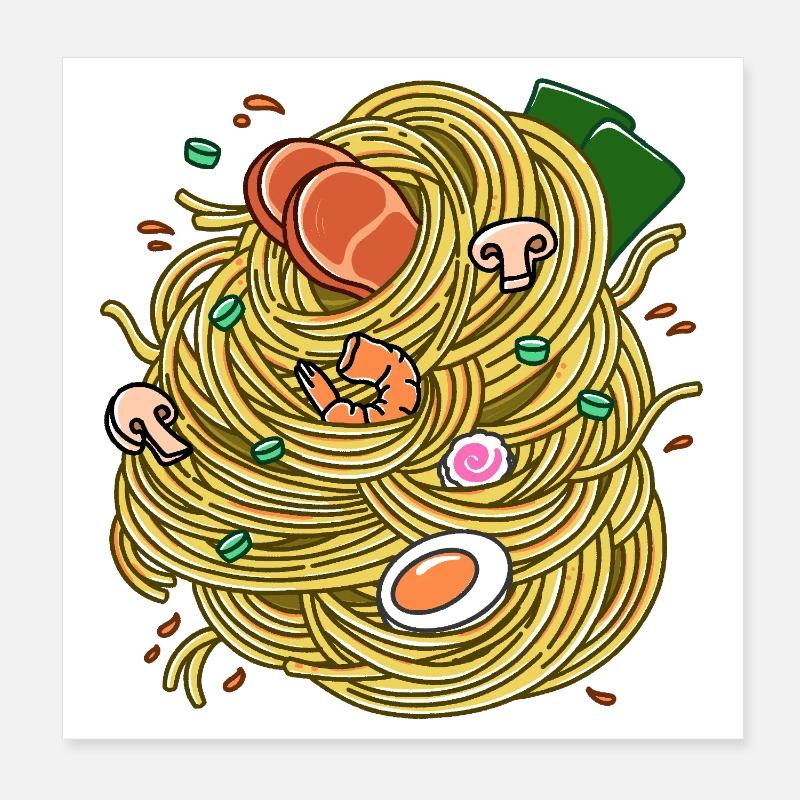 Ramen!! Poster 8" x 8" (20x20 cm)