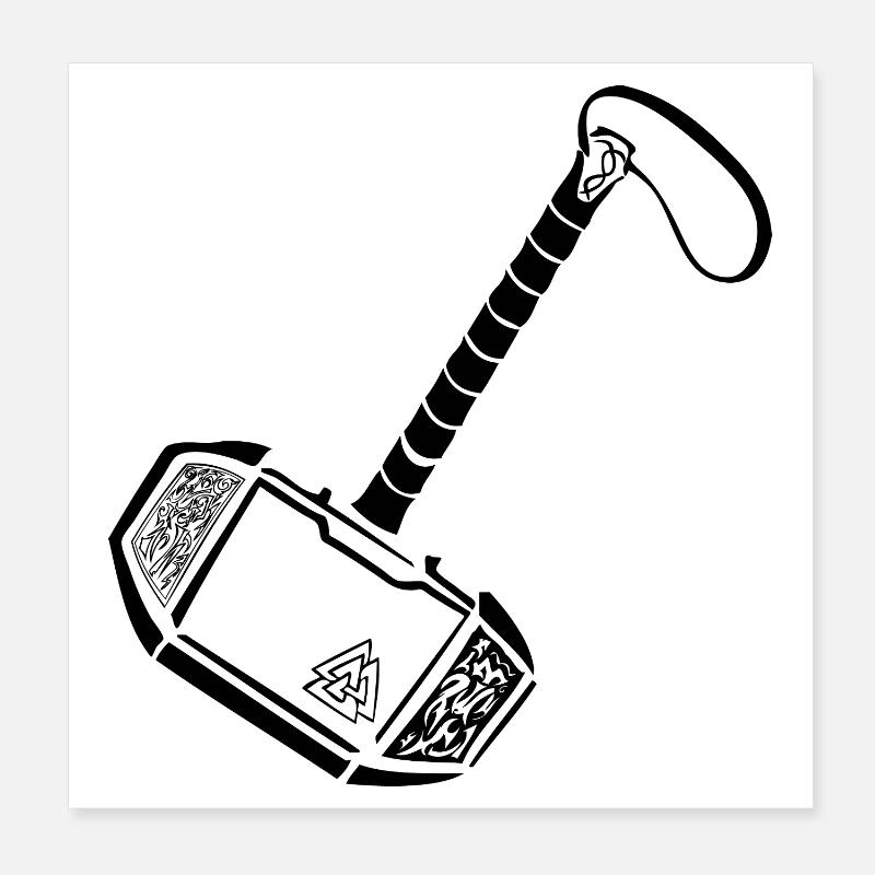 Mjölnir nouveau look Poster 20 x 20 cm