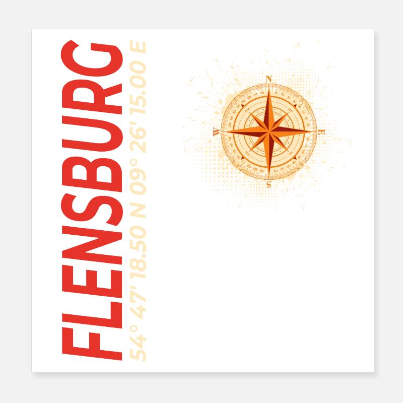 Flensburg Poster 20x20 cm