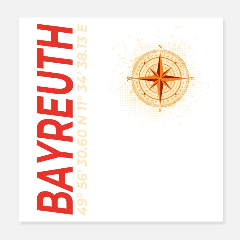 Bayreuth Poster 20x20 cm