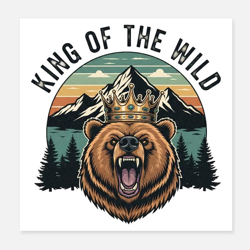 King of the wild Poster 20x20 cm