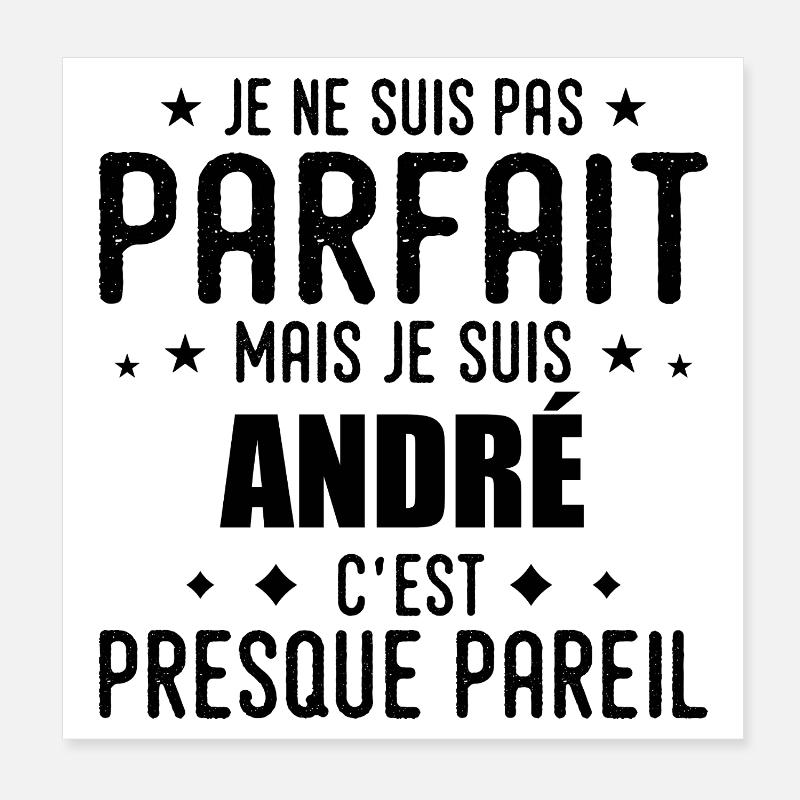 André: authentic, imperfect, top, perfection Poster 8" x 8" (20x20 cm)