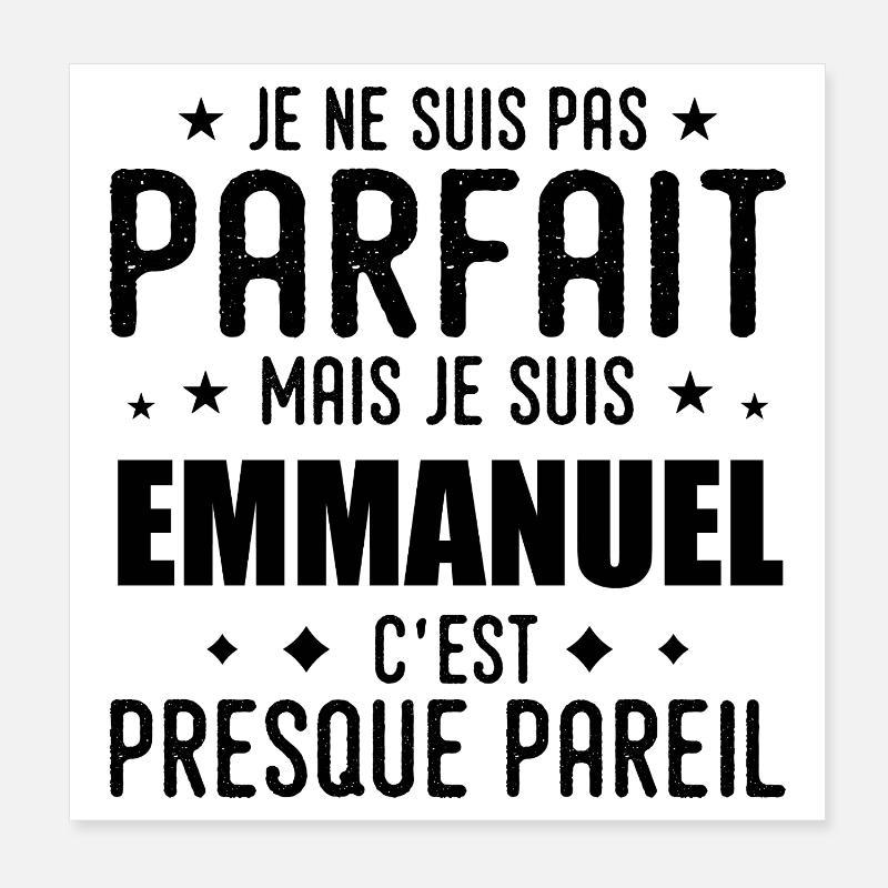 Emmanuel: authentisch, unvollkommen, oberflächlich, perfekt Poster 20x20 cm
