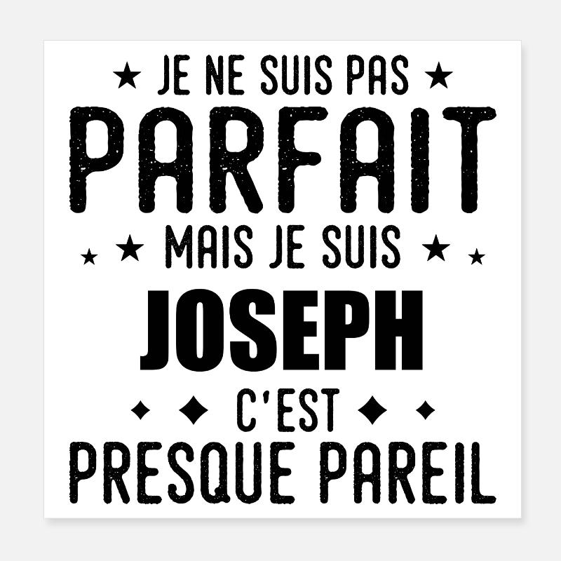 Joseph: authentic, imperfect, top, perfection Poster 8" x 8" (20x20 cm)