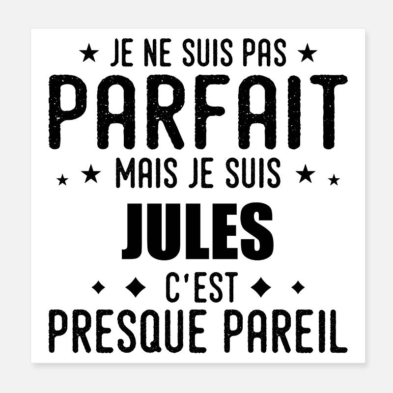 Jules: authentic, imperfect, top, perfection Poster 8" x 8" (20x20 cm)