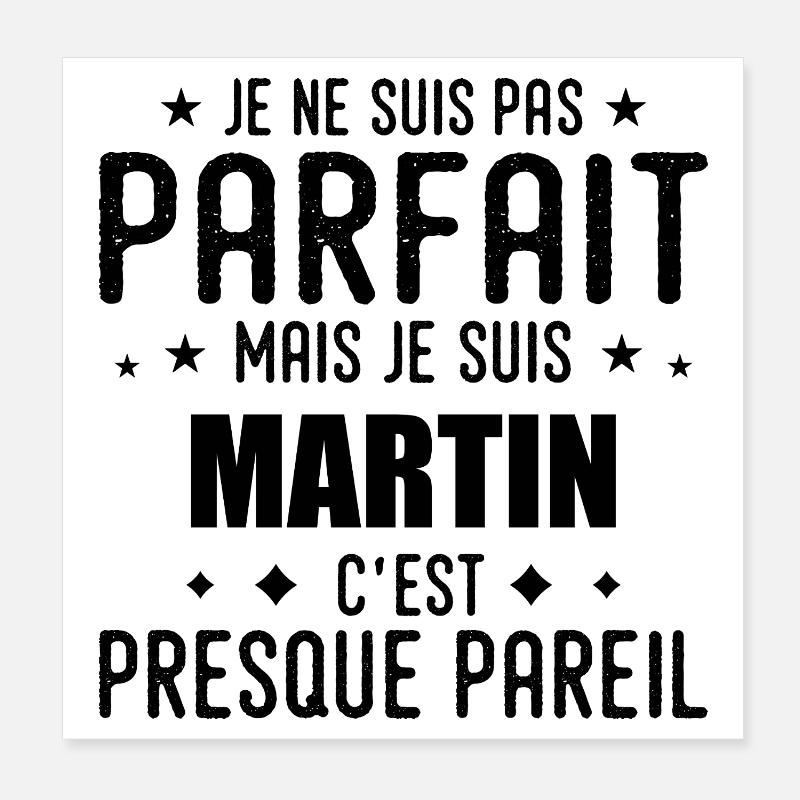 Martin: authentic, imperfect, top, perfection Poster 8" x 8" (20x20 cm)