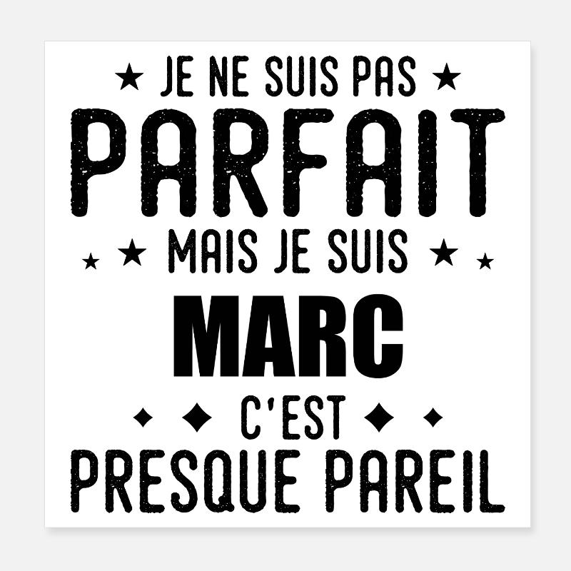 Marc: authentic, imperfect, top, perfection Poster 8" x 8" (20x20 cm)