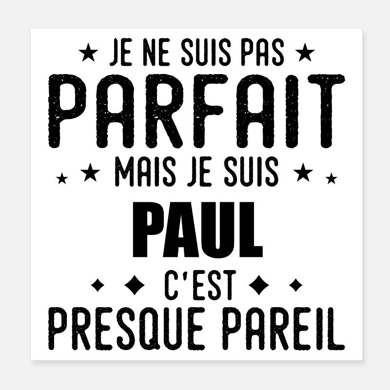 Paul: authentisch, unvollkommen, oben, Perfektion Poster 20x20 cm