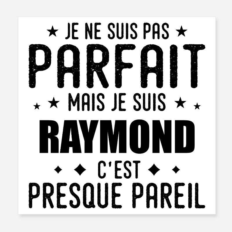 Raymond: authentisch, unvollkommen, oberflächlich, perfekt Poster 20x20 cm