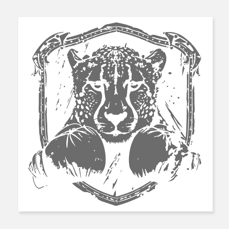 Tiger Boxer Poster 8" x 8" (20x20 cm)