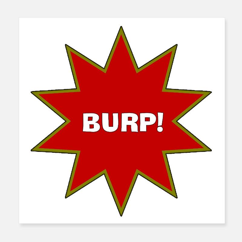 Burp Explosion Poster 8" x 8" (20x20 cm)