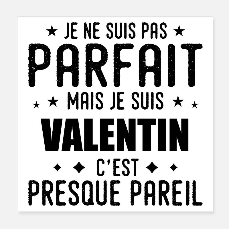 Valentinstag: authentisch, unvollkommen, oben, Perfektion Poster 20x20 cm