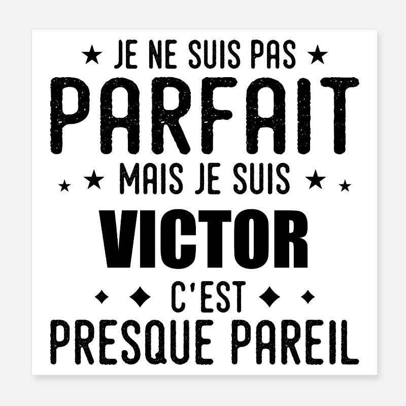 Victor: authentic, imperfect, top, perfection Poster 8" x 8" (20x20 cm)