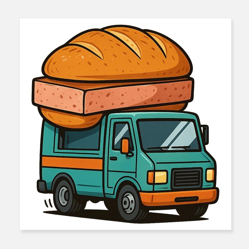 LKW Leberkäse  Poster 20x20 cm