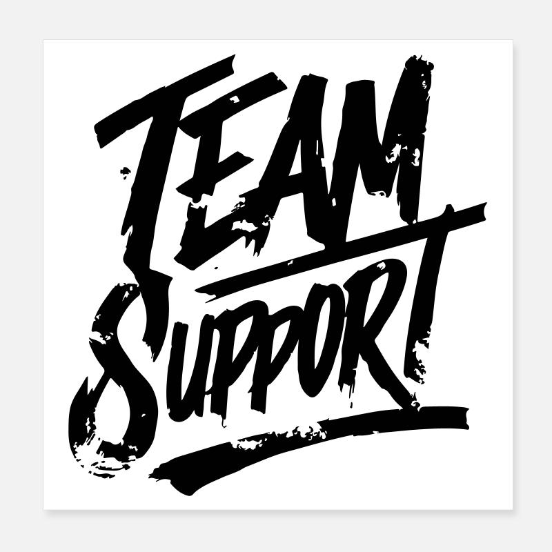 Team Support Verein Poster 20x20 cm