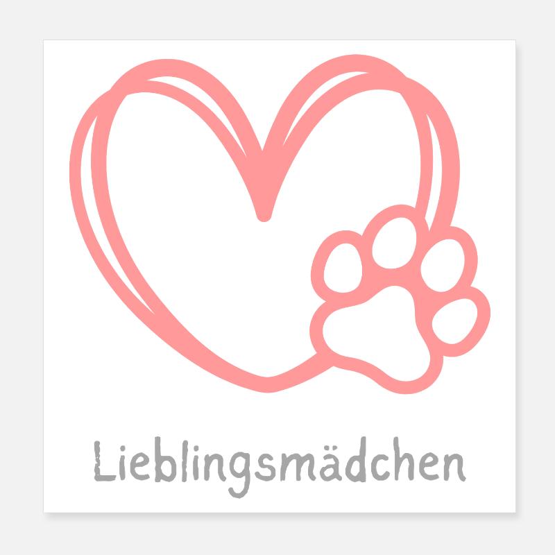 Lieblingsmädchen von meinem Hund – süßes Geschenk  Poster 20x20 cm