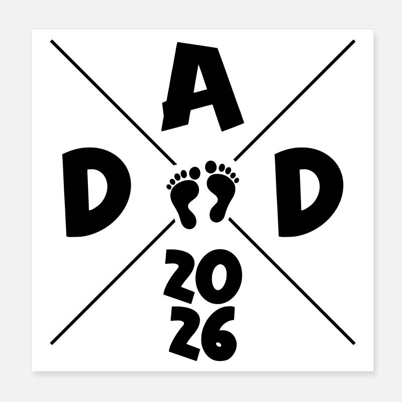 Dad 2026 Poster 20x20 cm