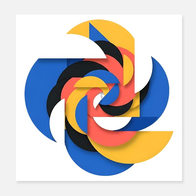 Abstract Geometric Poster 8" x 8" (20x20 cm)