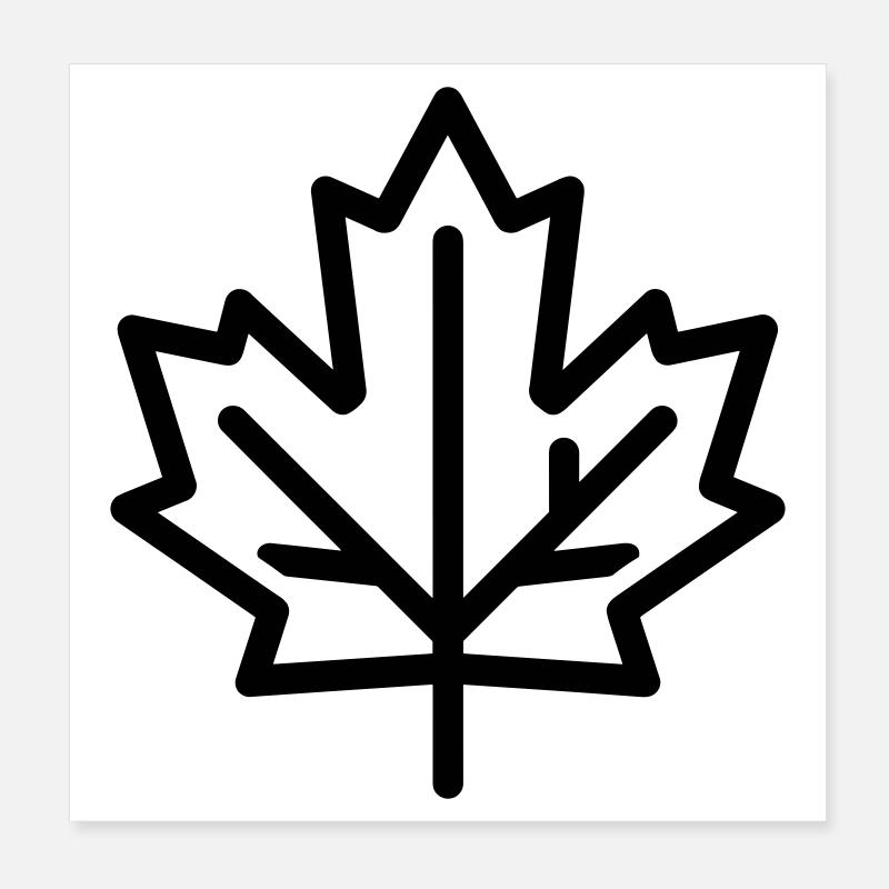 Feuille d’Érable Poster 20 x 20 cm